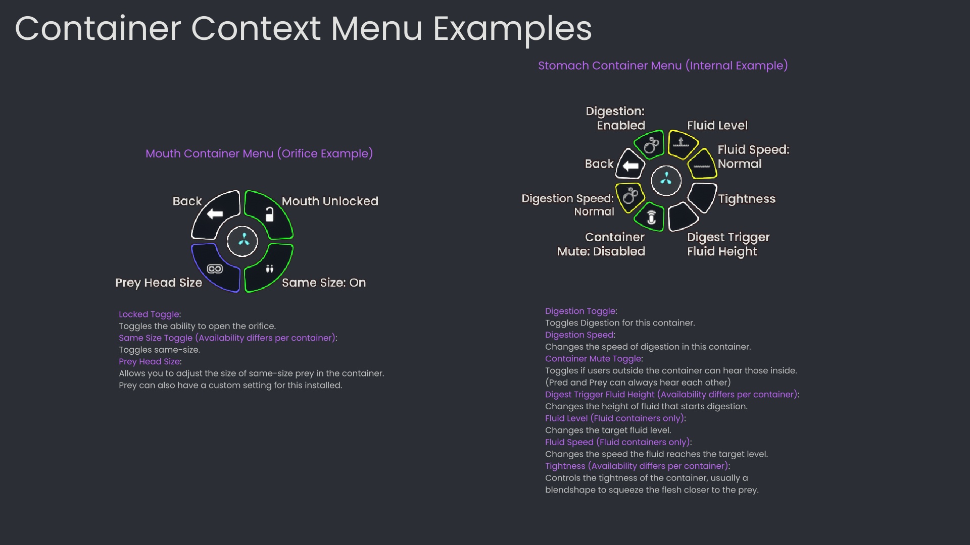 Container Context Menu